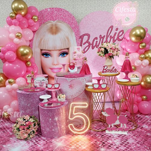 Decoração Tema Barbie, Festa Infantil, Balões Personalizado
