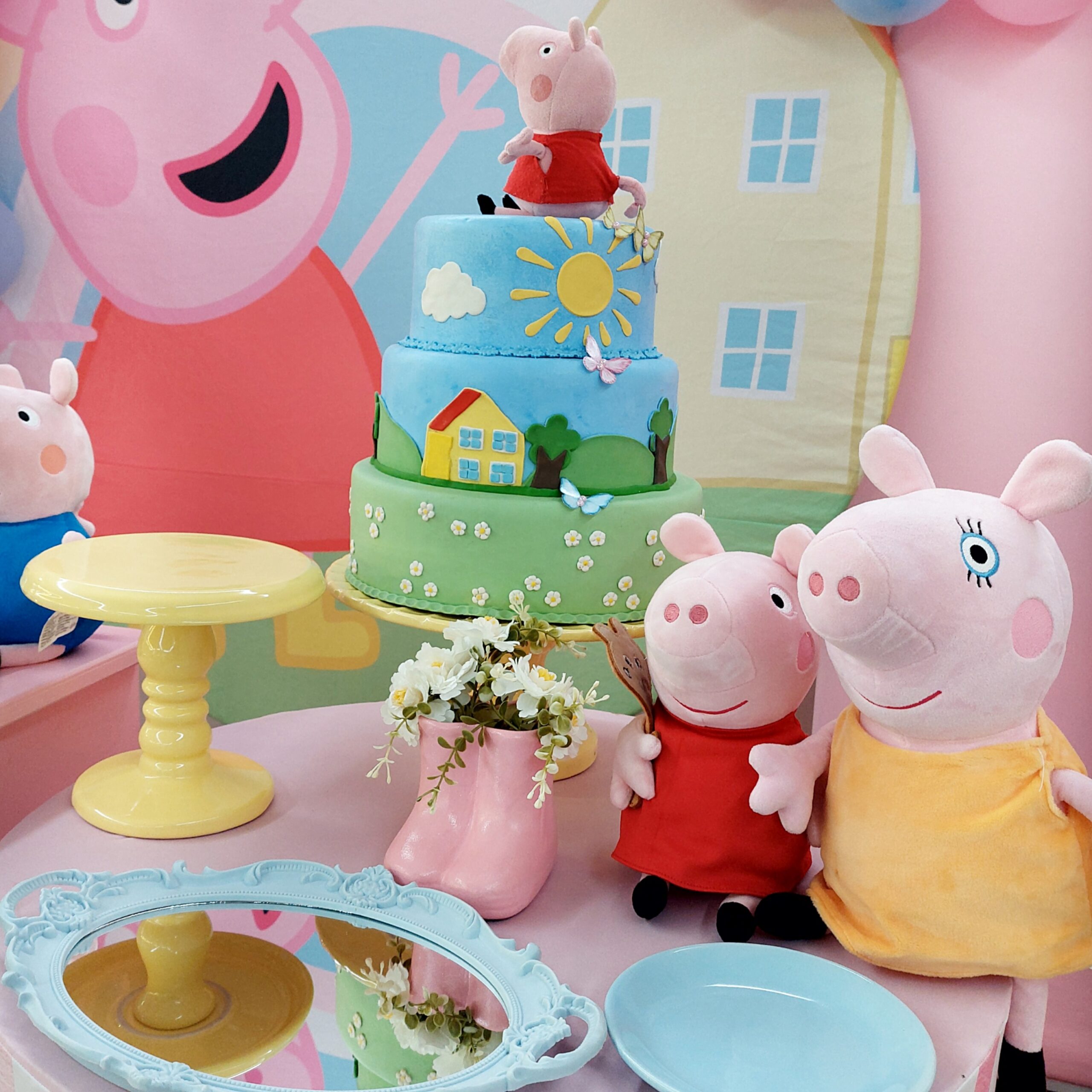 Decoraçãp Peppa Pig, Festa Infantil, Cenário com Balões - Imagem 4