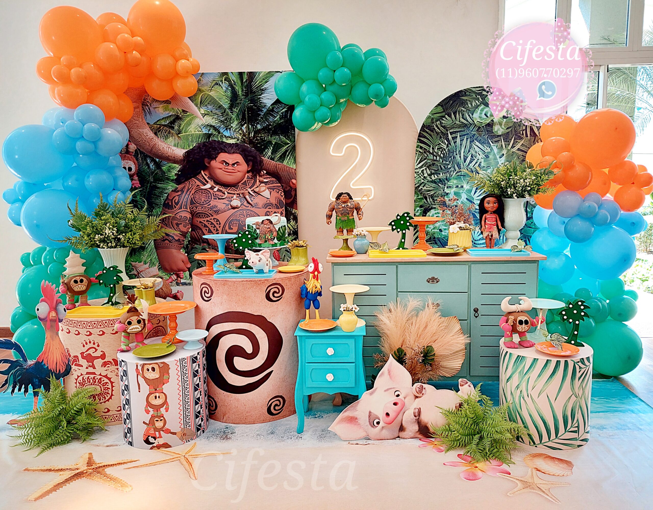 Decoração Moana e Maui, Festa Infantil - Imagem 2
