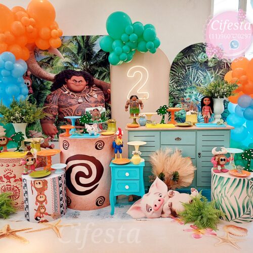 Decoração Moana e Maui