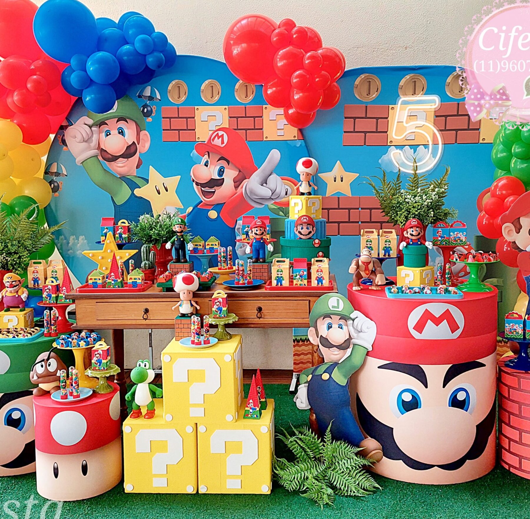 Decoração Super Mario Bros, Festa Infantil