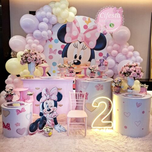 Decoração Minnie Rosa