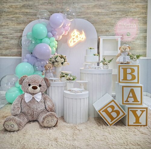 Divulgação de decoração chá de bebê