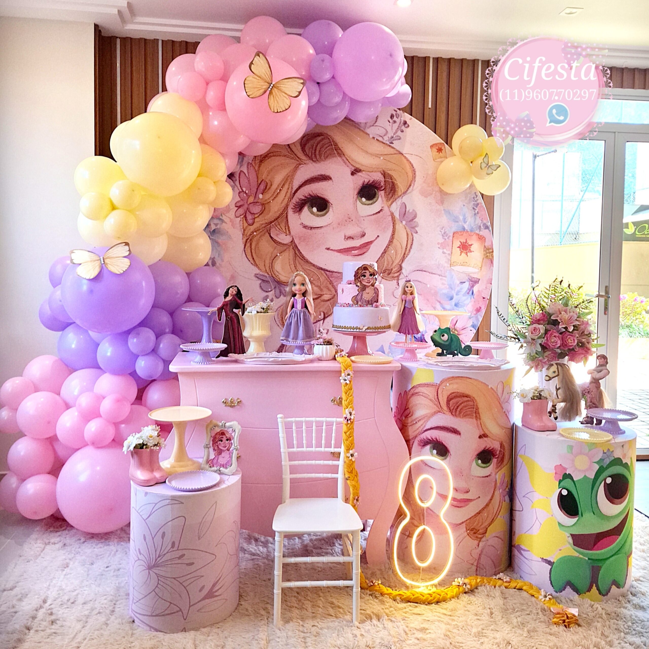 Decoração Festa Infantil Rapunzel, Enrolados
